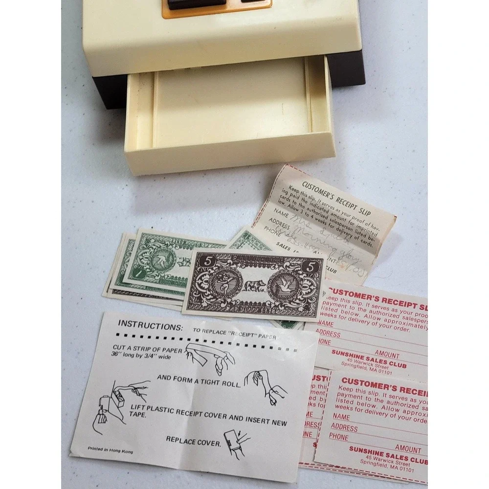 Vtg Durham Toy Cash‎ Register 1970s Pretend Play Retro Toy *Not working